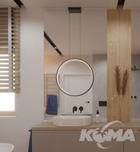 Echo vertical oprawa wisząca led 22W 3000K 792lm IP44 czarna